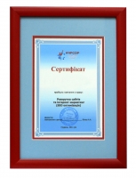 Индивидуальное оформление сертификата с двойным паспарту
